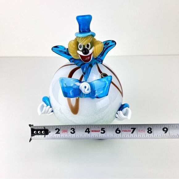 Vintage Murano Hand Blown Art Glass Circus  Clown Figurine Made In Italy - Picture 9 of 9